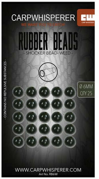 Rubber Beads - Weed - 6mm - 25pcs
