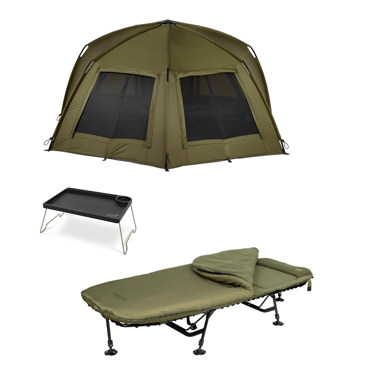 tent karpervissen Trakker nachtvis bundle set met tent sleepsystem en tafel – KarperCentrale