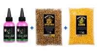 5kg Partikel Mix + 5kg Mais + 2x Monster Shrimp Booster Liquid 100ml - Summer Deal