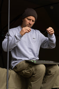 Patch Crewneck - Heather Grey