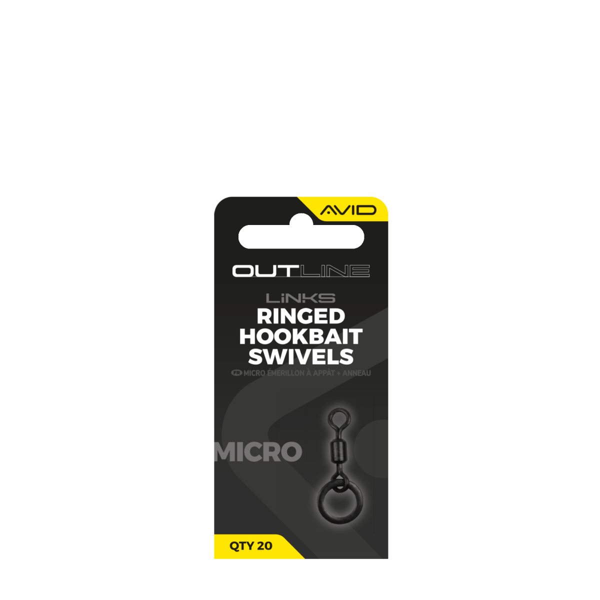 Avid Carp Outline - Mirco Ringed Hookbait Swivel - KarperCentrale