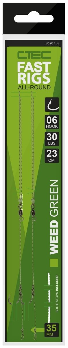 C - TEC Fast Carp Rigs - Weedy Green - 2pcs - KarperCentrale