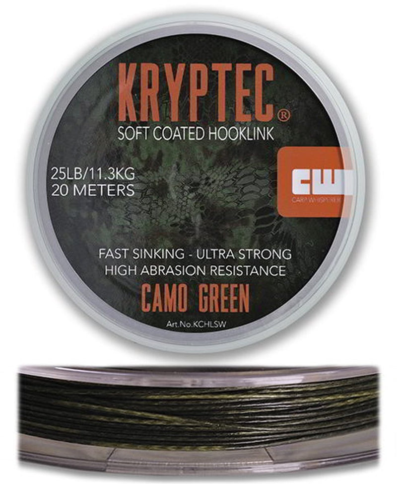 Soft Coated Hooklink - Camo - 20m - Weedy Green