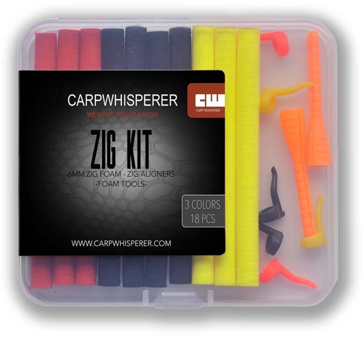 Carp Whisperer Zig Kit - 18pcs - KarperCentrale