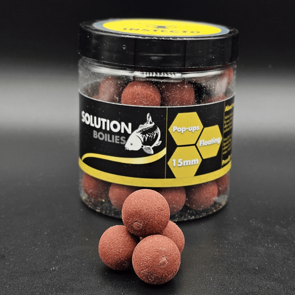 CC Solution Boilies InStecto - FS Pop ups - 15mm - Rood - Blood Boosted - KarperCentrale