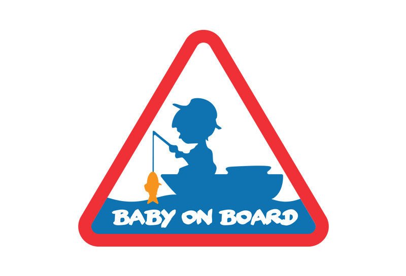 Delphin Baby on Board - Auto Sticker - Vissersstijl - KarperCentrale
