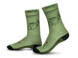 Happy Fishing - Karper Sokken - Comfortabel - Maat 41-46 - Groen