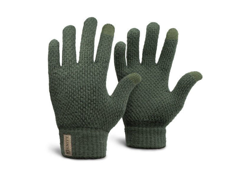 Delphin KNITY Handschoenen - Gebreid - Unisex - Groen - Touchscreen - KarperCentrale