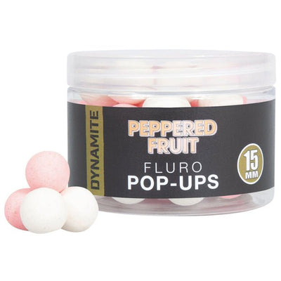 Dynamite Baits Peppered Fruit - Fluoro - pop - ups - 15mm - KarperCentrale