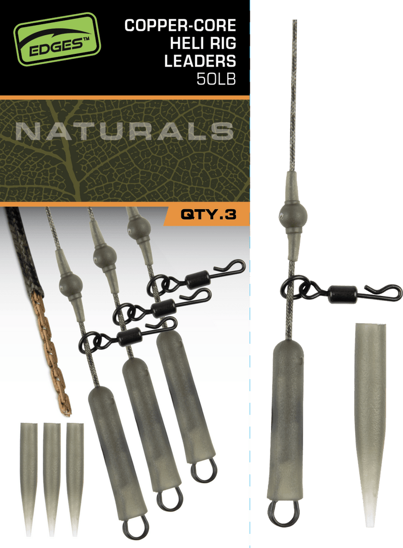 Edges Naturals Copper-Core Heli Rig Leaders