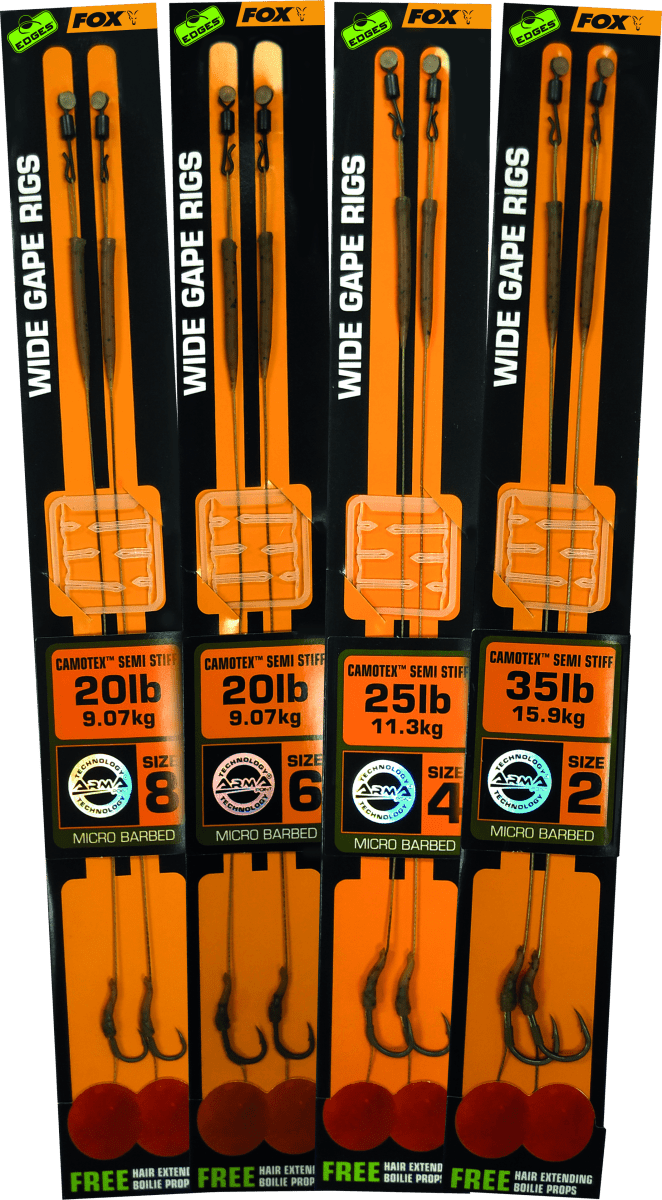 Edges Wide Gape Camotex Semi Stiff Ready Rigs