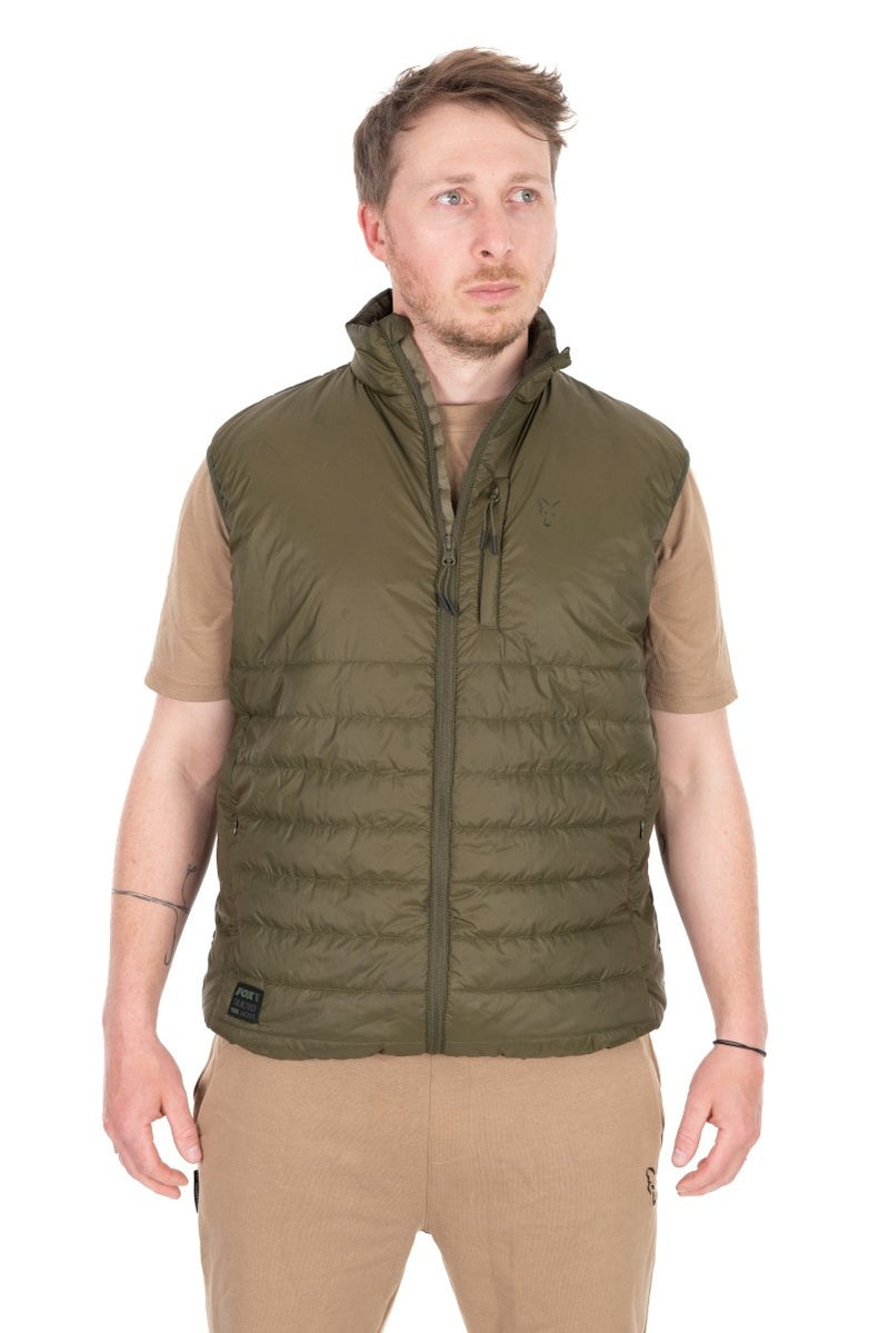 Olive Quilted 100 Gilet - Bodywarmer
