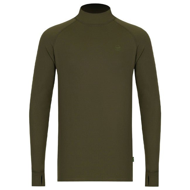 Mock Neck Thermal LS Shirt - Dark Olive