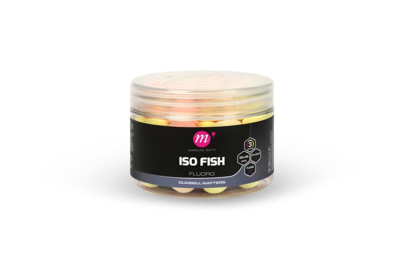 ISO Fish - Fluoro Dumbell Wafters - 12 x 15mm - Mixed colours