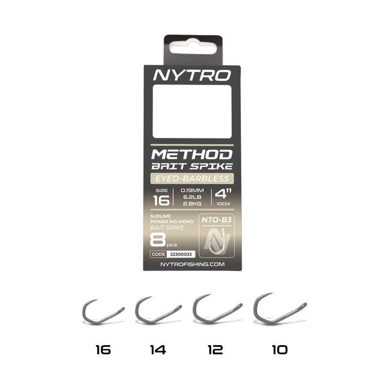 NTO-B3 Barbless Method Bait Spike Rig - 10cm