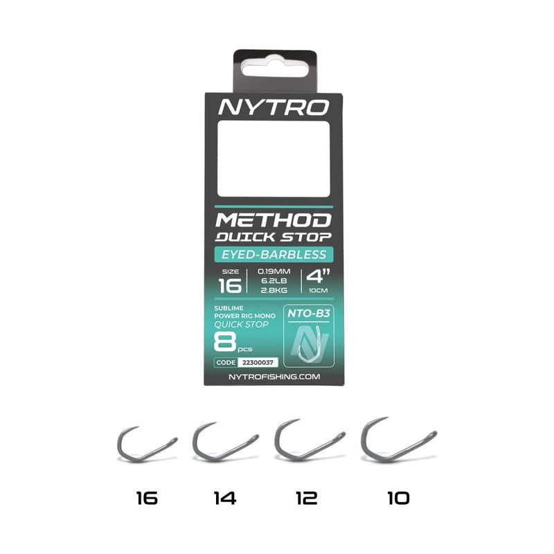 NTO-B3 Barbless Method Quick-Stop Rig - 10cm